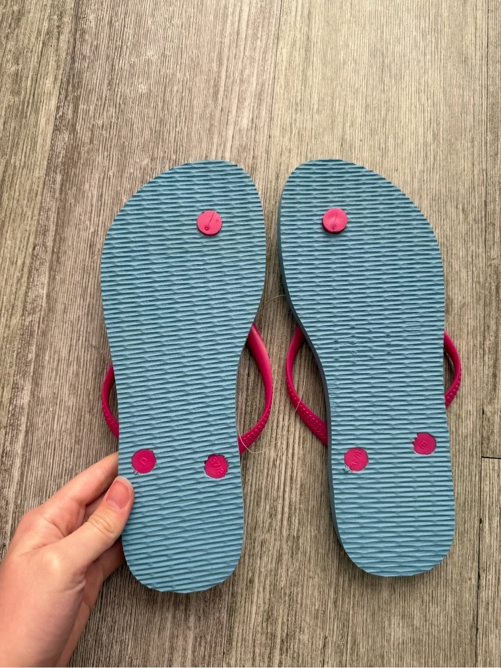 Havaianas Minnie Mouse Pink & Blue Flip Flop Sandals